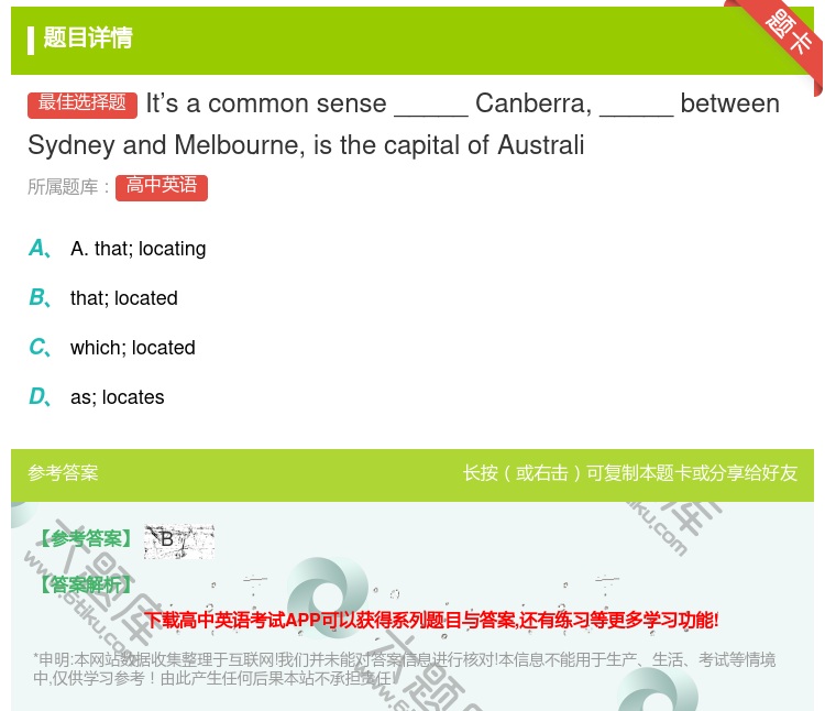 答案:It’sacommonsense_____Canberra_...