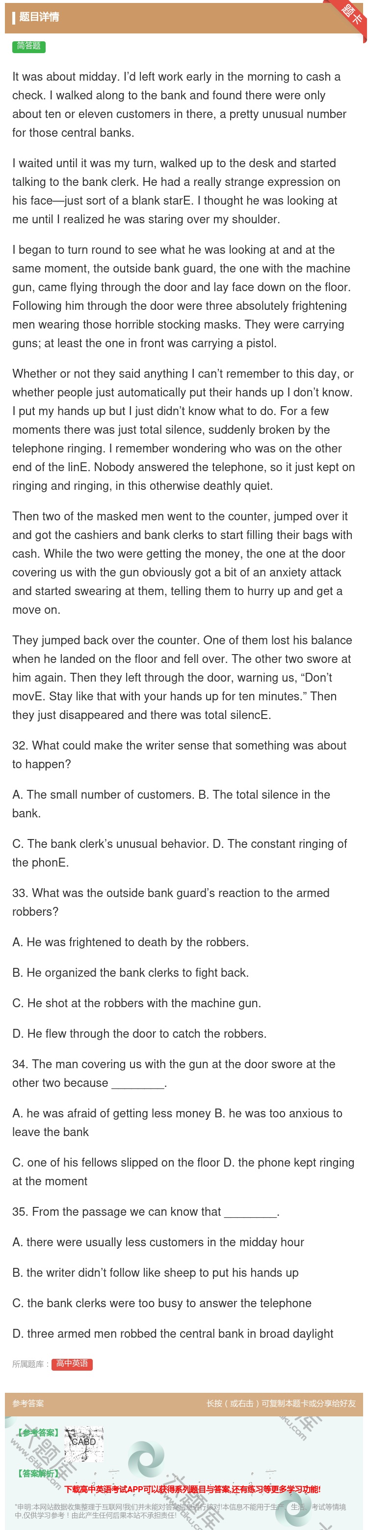 答案:Itwasaboutmidday.I’dleftworkea...