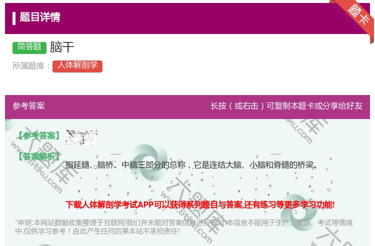 答案:脑干...